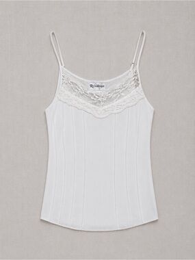 White Lace Accent Camisole